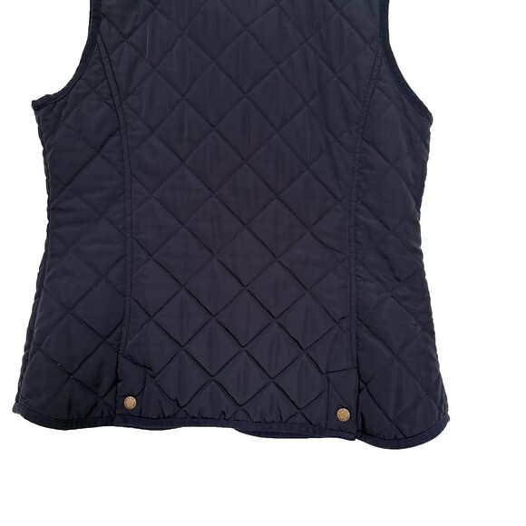 The Savile Row Co Quilted Gilet Vest Navy Plaid Lining Size M Equestrian Preppy - Picture 6 of 11